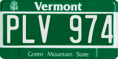 VT license plate PLV974