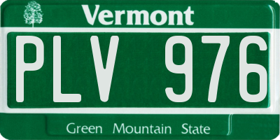 VT license plate PLV976