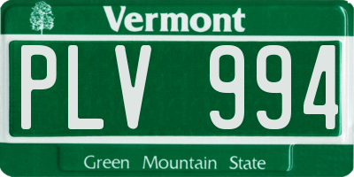 VT license plate PLV994