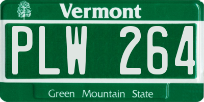 VT license plate PLW264