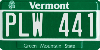 VT license plate PLW441