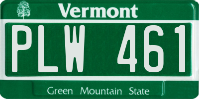 VT license plate PLW461