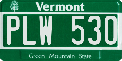 VT license plate PLW530