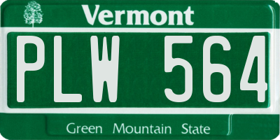 VT license plate PLW564