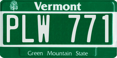 VT license plate PLW771