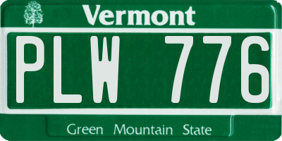 VT license plate PLW776
