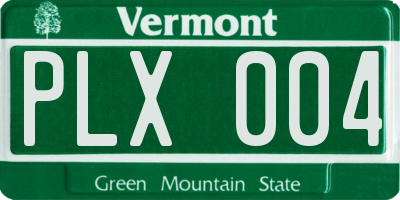 VT license plate PLX004