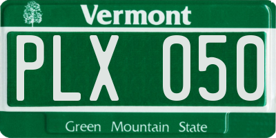 VT license plate PLX050