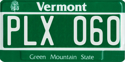 VT license plate PLX060