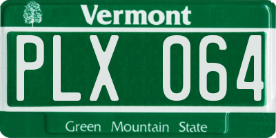 VT license plate PLX064