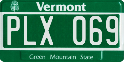 VT license plate PLX069