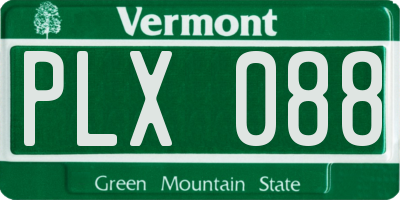 VT license plate PLX088
