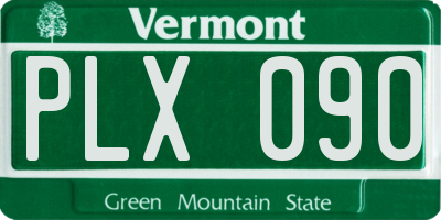 VT license plate PLX090