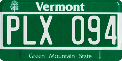 VT license plate PLX094