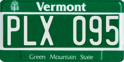 VT license plate PLX095