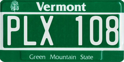 VT license plate PLX108