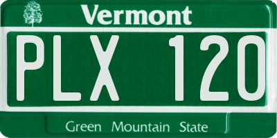 VT license plate PLX120