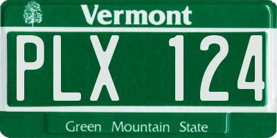 VT license plate PLX124