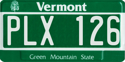 VT license plate PLX126
