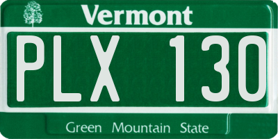 VT license plate PLX130