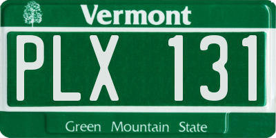 VT license plate PLX131