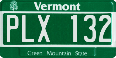 VT license plate PLX132