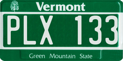 VT license plate PLX133
