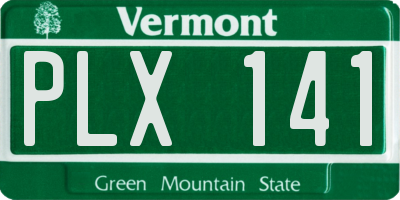 VT license plate PLX141