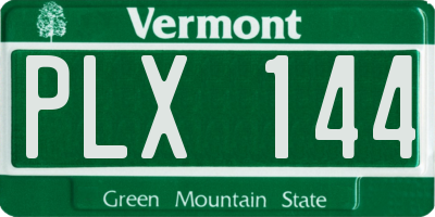 VT license plate PLX144