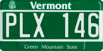 VT license plate PLX146