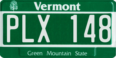 VT license plate PLX148