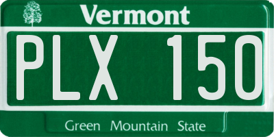 VT license plate PLX150