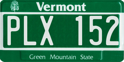 VT license plate PLX152