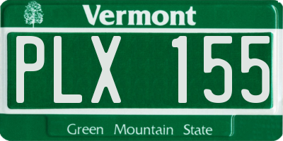 VT license plate PLX155