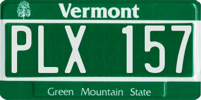VT license plate PLX157