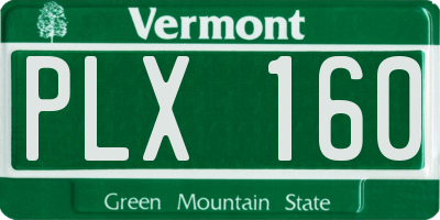 VT license plate PLX160