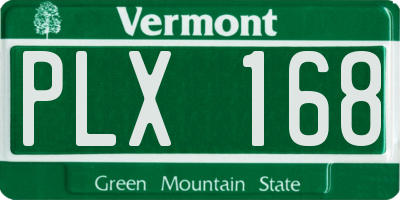 VT license plate PLX168