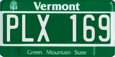 VT license plate PLX169