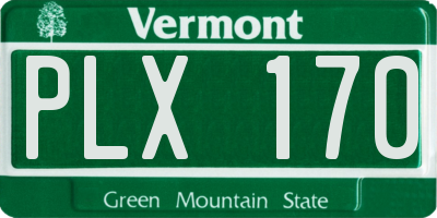 VT license plate PLX170