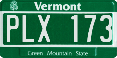 VT license plate PLX173