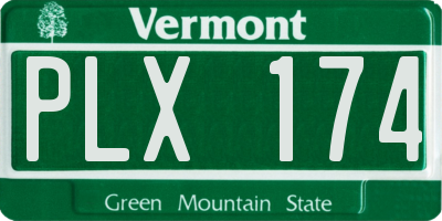 VT license plate PLX174