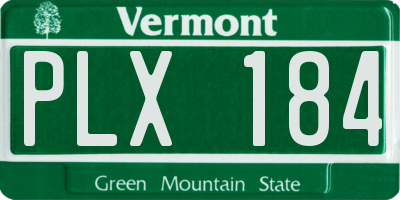 VT license plate PLX184