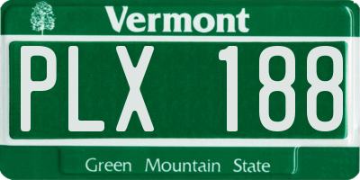 VT license plate PLX188