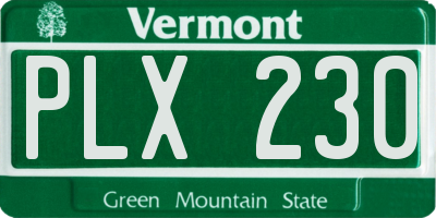 VT license plate PLX230