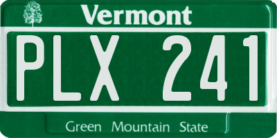 VT license plate PLX241