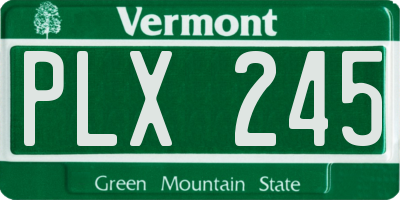 VT license plate PLX245