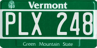 VT license plate PLX248