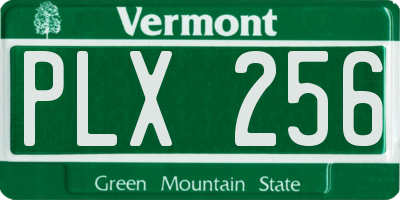 VT license plate PLX256
