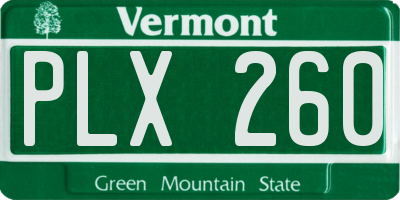 VT license plate PLX260