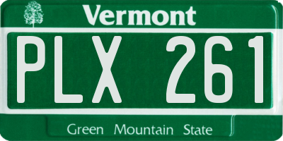 VT license plate PLX261